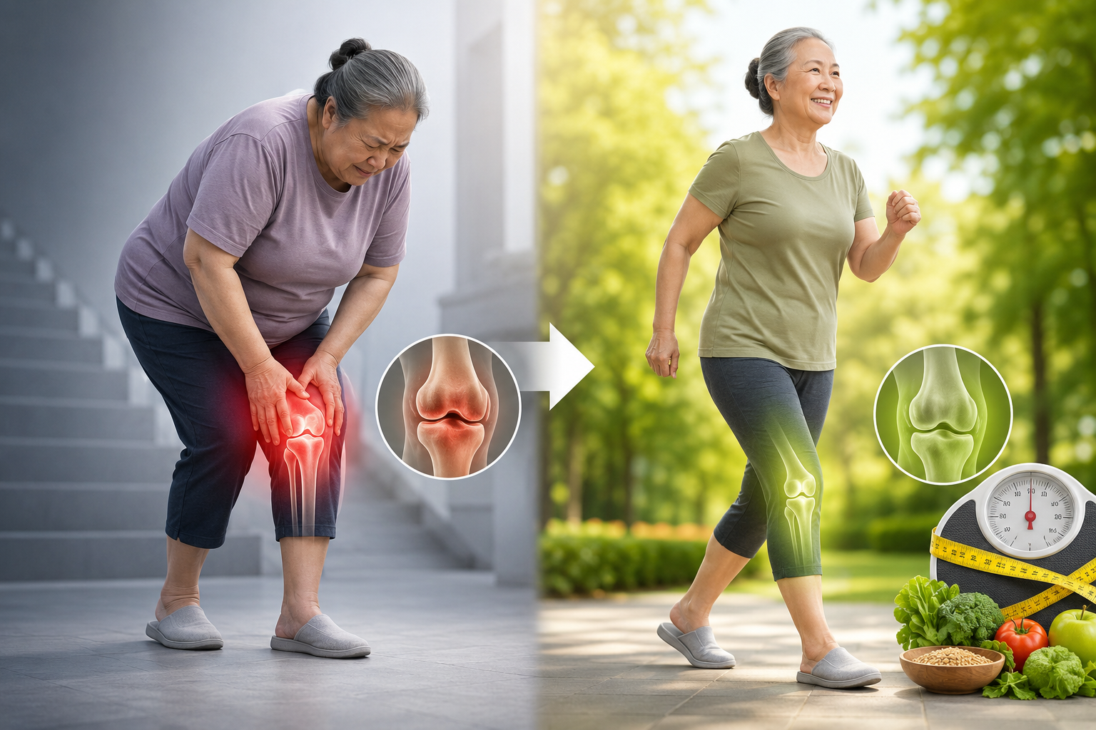 Giảm đau gối bằng giảm cân: Cách giảm tải cho khớp gối an toàn