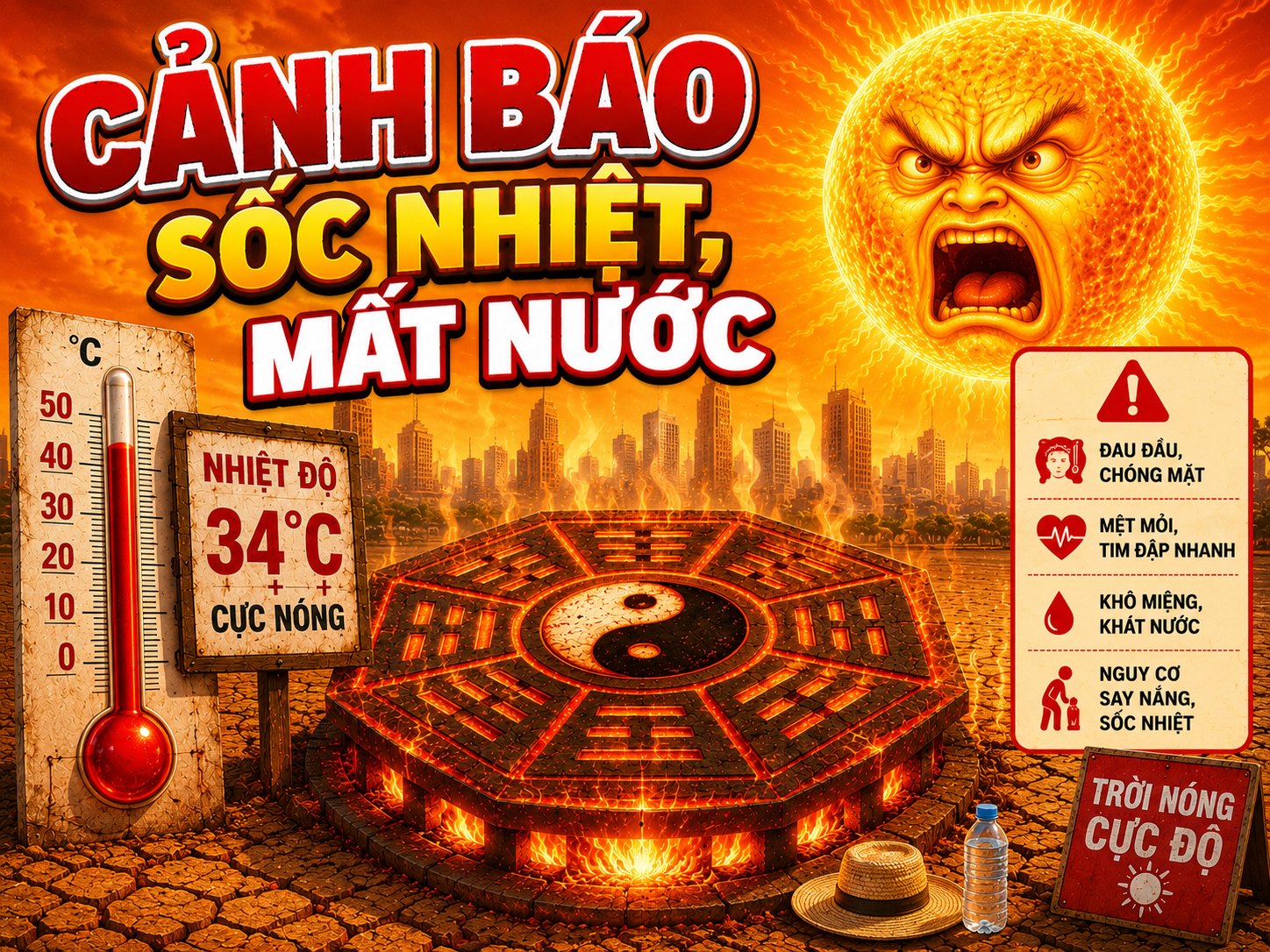 Cảnh báo sốc nhiệt, mất nước khi trời nắng nóng và cách phòng tránh an toàn